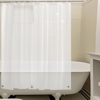 Absenk Waterproof Shower Curtain For Window Inside Shower  Plastic Bathroom Window Curtain Waterproof Heavy Duty Vinyl Peva With Hooks  Silky Frost  40X36