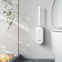 Toilet Bowl Brush And Holder  Oscioss Toilet Brush Set With Ergonomic Design  Compact Size  Durable Bristles  Rv Toilet Brushes & Holders For Dead Corner Clean  White