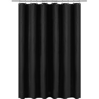 Barossa Design Black Shower Curtain Liner - Premium Peva Plastic Black Shower Curtain For Bathroom  Lightweight Standard Size Shower Curtain With 3 Magnets  Metal Grommets - Black