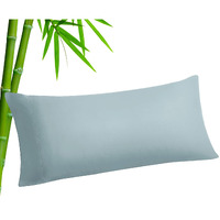 Bedelite Body Pillow Cover  Rayon Made From Bamboo  Cooling Body Pillow Case Cover For Hot Sleepers And Night Sweats  Breathable & Silky Soft Full Long Pillow Case (Haze Blue  20X54 Inches)