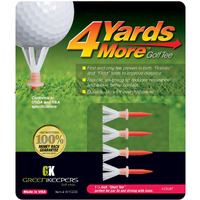 4 Yards More Golf Tees - 1 3/4"" Short Tee (4 Red Tees)