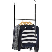 Simple Houseware Adjustable Closet Hanging Rod  Black