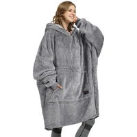 Catalonia Oversized Wearable Blanket Hoodie Sweatshirt  Comfortable Sherpa Lounging Pullover For Adults Men Women Teenagers Wife Girlfriend Gift