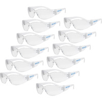 Jorestech Eyewear Protective Safety Glasses  Polycarbonate Impact Resistant Lens Pack Of 12 (Clear)
