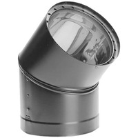 Duravent 6Dvl-E45 Dvl Galvanized Steel/Stainless Steel Double Wall Wood Burning Stove 45 Degree Elbow Connector  6 Inch Diameter