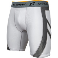 Champro Mens Wind Up Compression Polyester Spandex Sliding Short  White  Medium Us