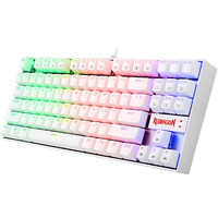 Redragon K552 Mechanical Gaming Keyboard 60% Compact 87 Key Kumara Wired Cherry Mx Blue Switches Equivalent For Windows Pc Gamers (Rgb Backlit White)