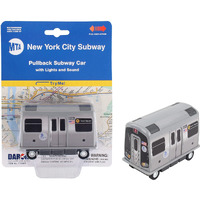 Daron Mta Subway Pullback Toy W/ Light & Sound Tt3501 Grey