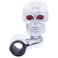 United Pacific Chrome Die Cast Skull Steering Wheel Spinner Suicide Knob/Universal Bracket (70113)