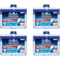 Finish Dual Action Dishwasher Cleaner: Fight Grease & Limescale  Fresh 8.45 Oz (Pack Of 4)