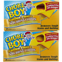 Chore Boy Golden Fleece Scrubbing Cloths | 2-Units Per Pack | 12-Pack Total