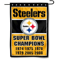 Wincraft Steelers 6 Time Super Bowl Champions Double Sided Garden Flag