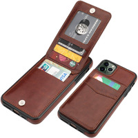 Kihuwey Iphone 11 Pro Max Case Wallet With Credit Card Holder  Premium Leather Magnetic Clasp Kickstand Heavy Duty Protective Cover For 11 Pro Max 6.5 Inch(Brown)