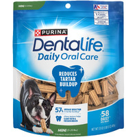 Purina Dentalife Daily Oral Care Chicken Flavor Toy Breed Dog Dental Chews - 58 Ct. Pouch