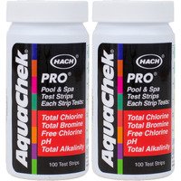 2) Aquachek 511710 Pro Swimming Pool Spa 5 In 1 Test Kit Strips 5-Way 100 Pack
