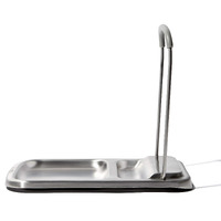 Oxo Spoon Rest With Lid Holder  3X4X1In  Stainless Steel