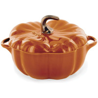Staub 0.5-Qt Petite Ceramic  Oven & Stove Safe Up To 572F  Pumpkin Dish  Baking   Candy Dish  Burnt Orange