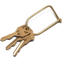 Craighill Wilson Brass Keyring - 2  Carabiner Keychain Clip  Modern Minimalist Key Ring For Car Keys  Heavy Duty  Lightweight  D Ring Key Organizer