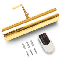 Concepdesigns Picture Light  Battery Operated Picture Light  Dimmable Wireless Picture Lights For Wall  Art Light  Library Light Battery Operated With Remote Control - 11.5 Inches  Polished Brass