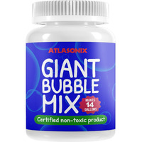 Bubbles Mix Solution For Huge Bubbles 7 Gallons Non Toxic Powder Concentrate Refill For Big Bubble Wands/Machines Safe For Kids And Pets Edible - Summer Outdoor Birthday Fun Party Activity