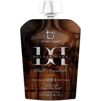 Brown Sugar Ultra Advanced 400X Double Dark Black Chocolate Bronzer 3.4 Ounce Indoor Tanning Lotion Portable Travel Pouch