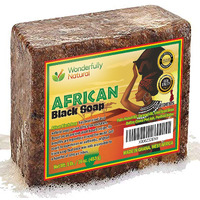 Organic African Black Soap - For Acne & Dark Spots | Natural Vegan And Cruelty Free - Satisfaction Guarantee 1Lb Bar | 90 Day Supply