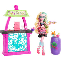 Monster High Doll & Playset  Lagoona Blue Scare-Adise Island Snack Shack With Food Accessories & Color-Change Drinks