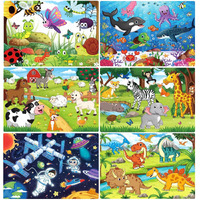 Puzzles For Kids Ages 4-6 4-8  Wooden Jigsaw Puzzles 48-60 Pieces For Toddler Children Learning Educational Puzzles 4 5 6 7 8 Year Toys For Boys And Girls (6 Puzzles)