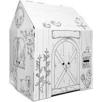 Easy Playhouse Barn - Kids Art & Craft For Indoor & Outdoor Fun  Color Favorite Farm Animals - Decorate & Personalize The Cardboard Fort  32"" X 26. 5"" X 40. 5"" - Made In Usa  Age 3+