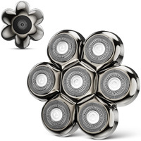 7 Blade Floating Replacement Shaving Head  Washable Shaver Blade Heads Replacement For Head Shaver  Wet & Dry Compatible For Rotary Shavers