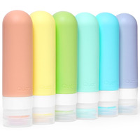 Quatish Travel Size Bottles 6 Pack?Original Patented?  3 Oz Tsa Approved Travel Containers For Toiletries  Bpa Free Silicone Travel Shampoo And Conditioner Bottles Leak Proof  Travel Essentials