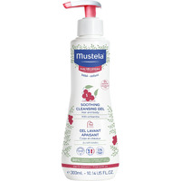 Mustela Baby Soothing Cleansing Gel - Fragrance-Free Hair & Body Wash For Very Sensitive Skin - With Natural Avocado Perseose & Schizandra Berry - 10.14 Fl. Oz.