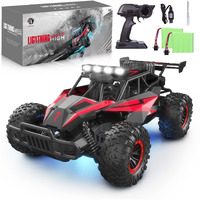 Larvey 1:16 Scale Remote Control Car  20 Km/H High Speed Remote Control Truck Off Road Rc Monster Vehicle With Led Headlights And Chassis Lights  Electric Toy For Boys Kids And Adults