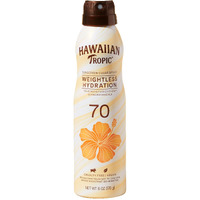 Hawaiian Tropic Weightless Hydration Clear Spray Sunscreen Spf 70  6Oz | Hawaiian Tropic Sunscreen Spf 70  Sunblock  Oxybenzone Free Sunscreen  Spray On Sunscreen  Body Sunscreen Spray  6Oz