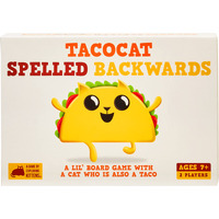 Tacocat Spelled Backwards By Exploding Kittens - 2 Players - Ages 7+ - 15 Minutes To Play - Clever Family Board Game - Couples Game  Family Game Night  Kid And Adult Board Game