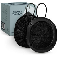 Mainbasics Shower Tool Duo 2-1 Shower Loofah Sponge And Exfoliating Body Scrubber (2 Pack)
