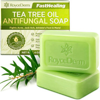 Roycederm Antifungal Antibacterial Tea Tree Soap: Antifungal Antibacterial Treatment For Face & Body Acne  Athlete's Foot  Tinea  Folliculitis Ringworm Jock Itch (Pack Of 1)