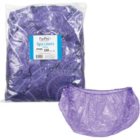Forpro Professional Collection Spa Liners  Fit All Pedicure Spas  Disposable Pedicure Liners  Purple  100-Count