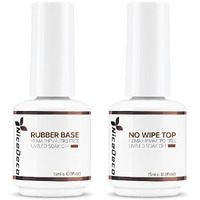 Nicedeco Clear Rubber Base Gel Polish And No Wipe Gel Top Coat