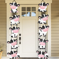 Cow Print Birthday Party Decorations  Farm Animal Cow Print Birthday Party Supplies For Indoor Home  Outdoor Banner Porch Sign