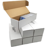 Fageverld Cardboard Storage Boxes With Dividers - For Baseball  Football  Sports Cards And Mtg Playing Cards (6 Count)
