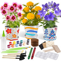 Paint & Plant Childrens Gardening Kit For Girls Boys Toys Garden Flower Gardening Gift For Kids Flower Pots Seeds Art Craft Grow Garden Planting Set For Kids Age 4 5 6 7 8 9 10 11 12 13 14 Years Old
