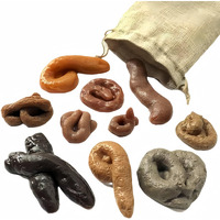 Aebor 10 Pieces Fake Poo Realistic Fake Turd Prank Floating Poo  Fake Dog Poop Toys With Drawstring Bags For Halloween April Fools' Day Prank Party Supplies