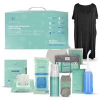 Postpartum Care Kit For Mom (14-Piece) - Includes Labor And Delivery Gown  Peri Bottle  Witch Hazel Foam  Pad Liners & More! With Hospital Essentials For Women After Birth