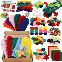 Topzea 12 Pack Hand Puppet Making Kit  Kids Craft And Art Aupplies Felt Sock Puppet Creative Diy Make Your Own Puppets Kits With Pompoms And Wiggle Googly Eyes Storytelling Role Play Party Supplies