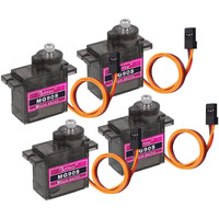 Beffkkip Mg90S 9G Servo Motor Micro Metal Gear For Robot Car Plane Rc Helicopter Arduino