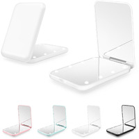 Kakuje Compact Mirror  1X/3X Magnification Led Compact Mirror With Nternal Biattery  White Mini Mirror For Purse  Pocket Travel And Present