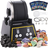 National Geographic Professional Rock Tumbler Kit - Complete Rock Tumbler For Adults & Kids With Durable 2 Lb. Barrel  Rocks  Grit  And Patented Gemfoam Finishing Foam Polish  Rock Polisher