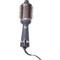 Hairitage Up In The Air Volumizing Brush + Hair Dryer For Curling & Straightening - Ceramic Tourmaline - One-Step Blowout Brush + Volumizer - Bouncy Blownout Hair - 2 Heat Speeds + Cool Option  Grey