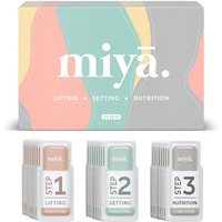 Miya Lash 2 In 1 Brow Lamination & Lash Lift Lotion Set | Sachet Refill For Lash Lift Kit & Eyebrow Perm | Fast Acting 3-Step Lifting  Setting Lotions With Nutrition Serums | 10 Treatments | Salon Use